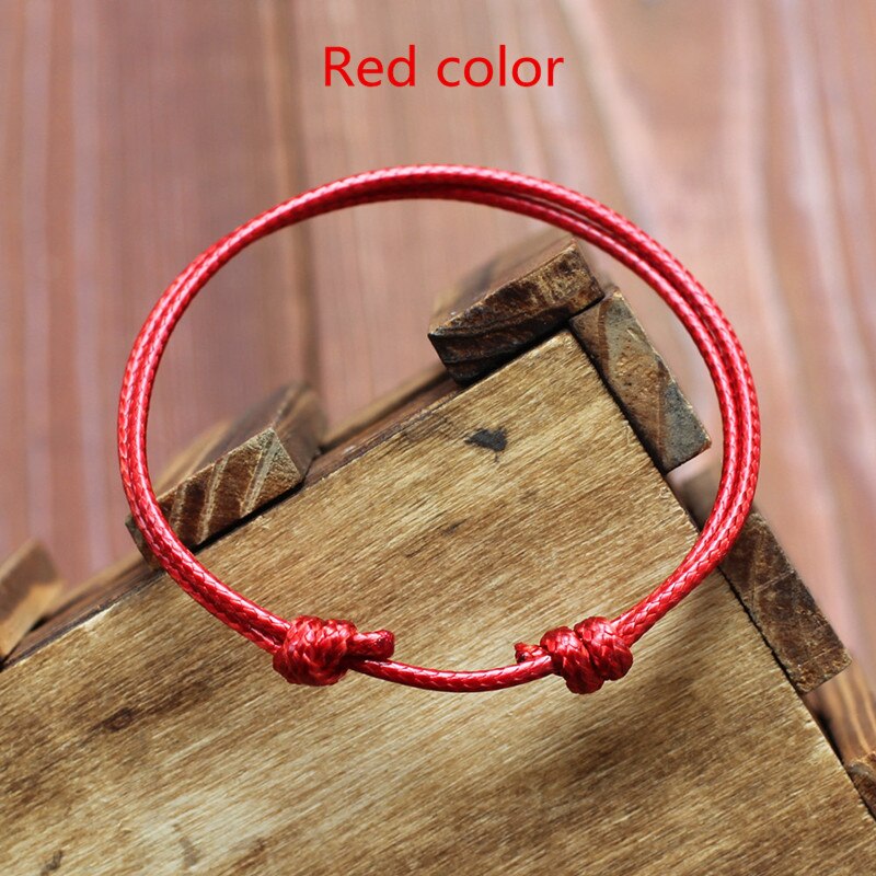 2x Leather Cord Sliding Knot Adjustable Couple Leather Bracelet Jewelry Making Findings Lucky Black Red Cord Friendship Bangle: 2 pieces red