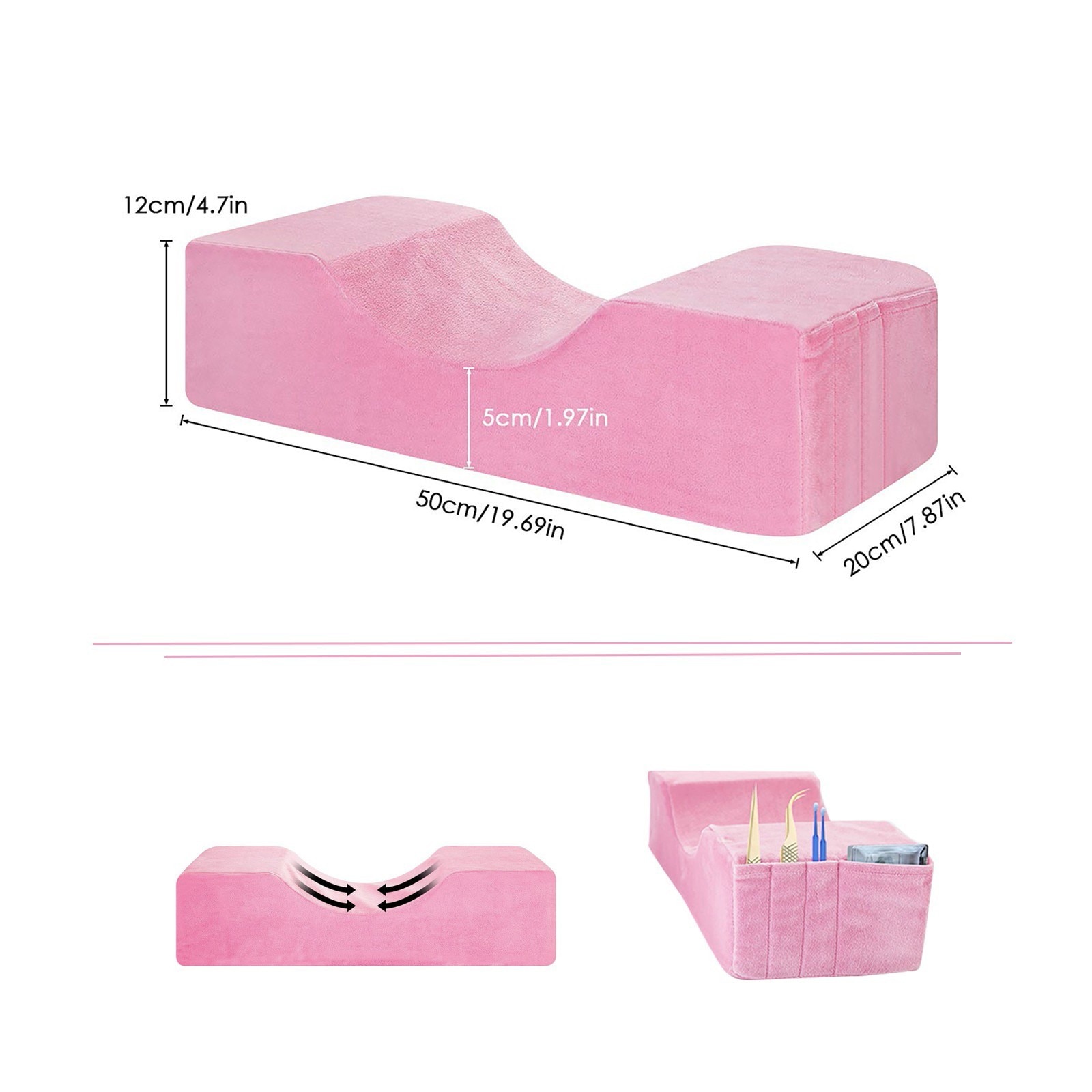 Zachte Kussen Geënt Wimper Extension Kussen Hoofdsteun Nek Ondersteuning U Vorm Professionele Salon Waterdichte Gereedschap