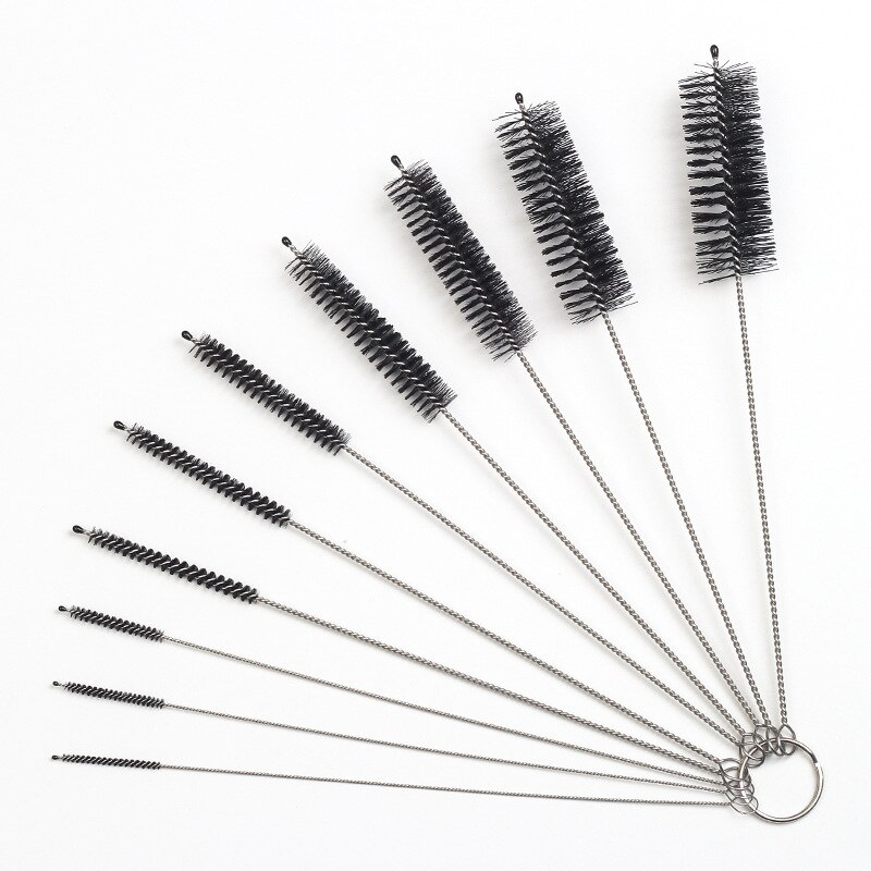 10 Stuks Nylon Rvs Tabak Reiniging Borstels Set Accessoire Voor Pijp Rook Buis Cleaning Tools