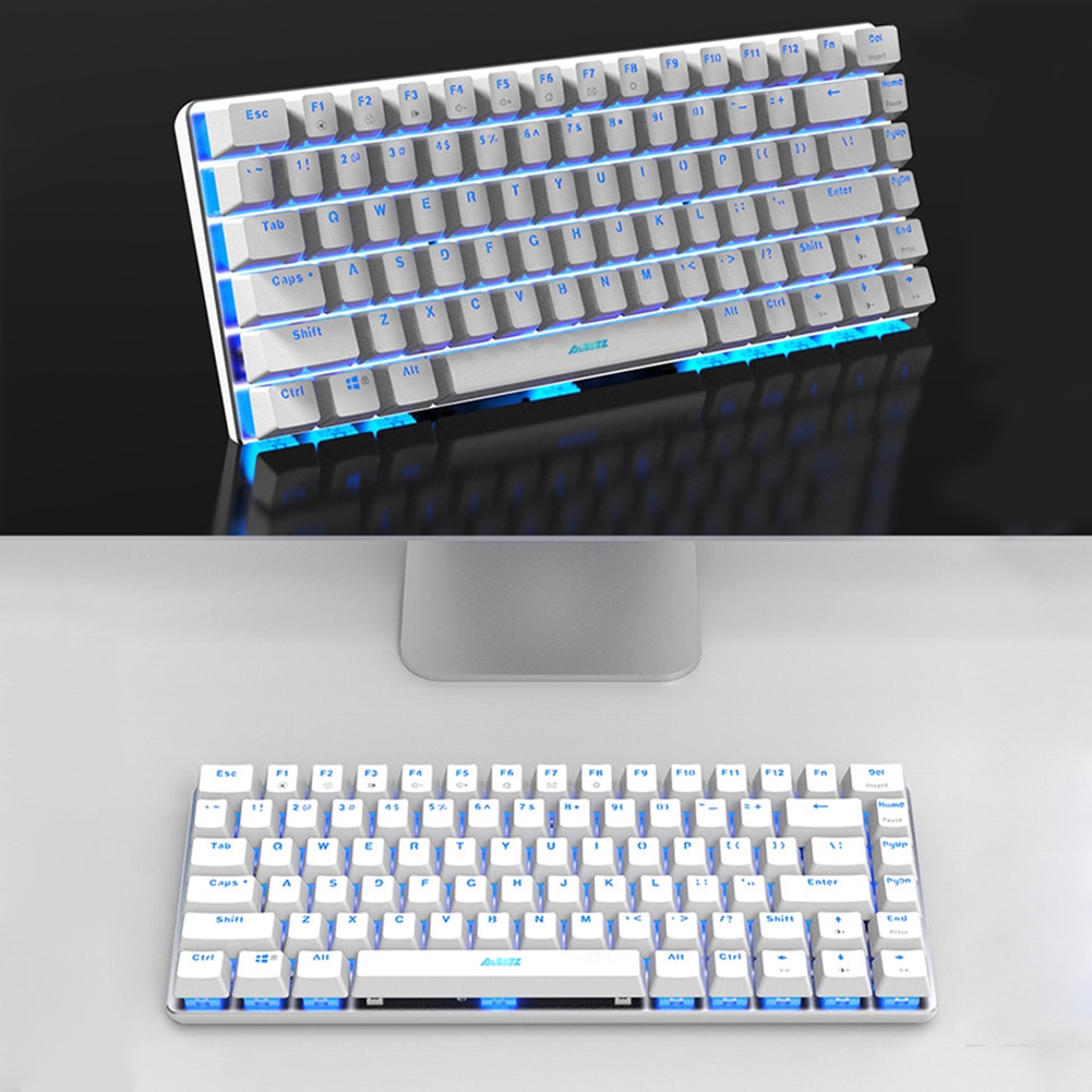 Ajazz AK33 82 touches clavier mécanique USB filaire LED rétro-éclairage clavier de jeu ergonomique pour ordinateur