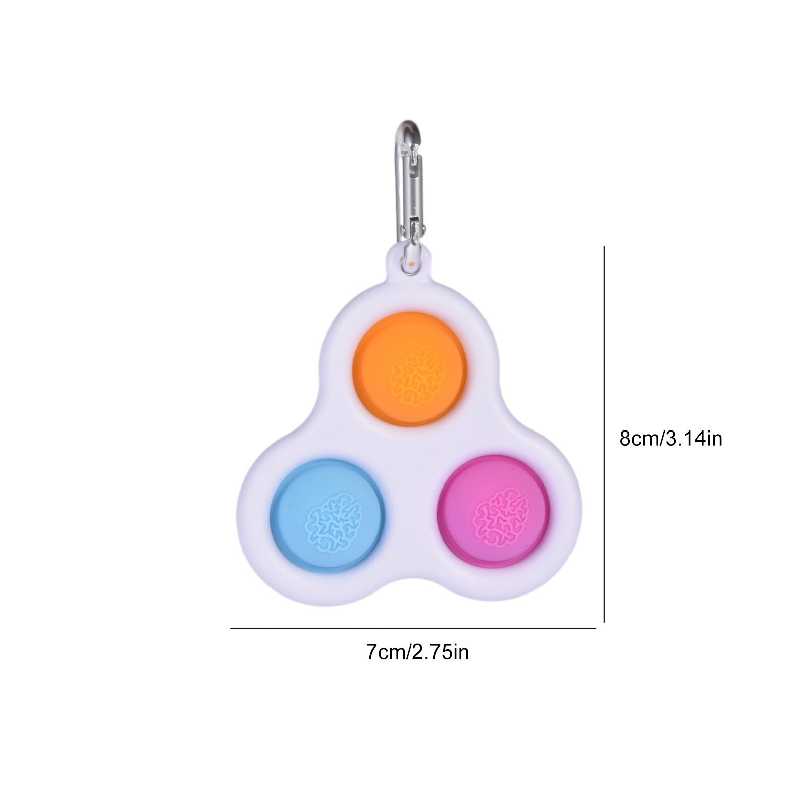 Push Pop Bubble Figet Speelgoed Zintuiglijke Speelgoed Grappige Stress Reliever Speelgoed Pop Sleutelhanger Angst Ring Fidget Speelgoed Voor Volwassen kids: F