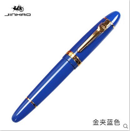 JINHAO 159 18KGP 0.7mm MEDIUM BROAD NIB FOUNTAIN PEN free with a black pen pouch 8 COLORS FOR CHOOSE metal ink pen: P