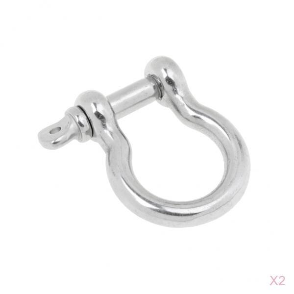 2x Bow Shackle fr Boat Marine Chain Rigging Screw Pin Anchor Stainless Steel