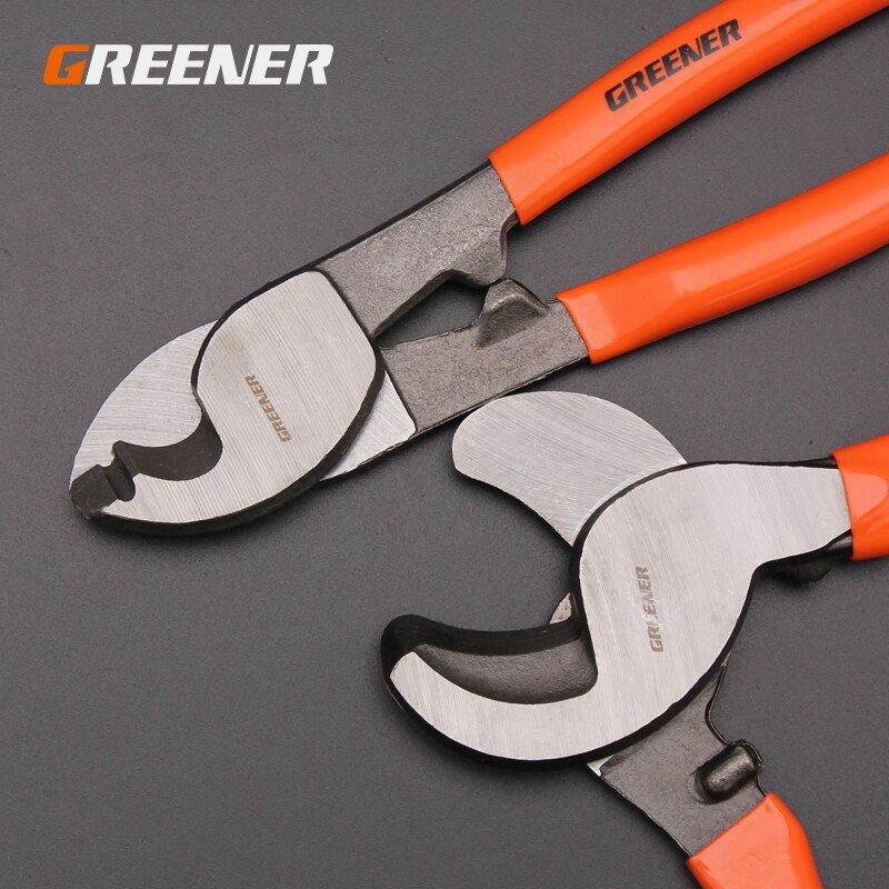 Greener-Alicates de prensado para electricistas, pelacables de corte eléctrico, multiherramienta, herramientas de mano, cortador de cables