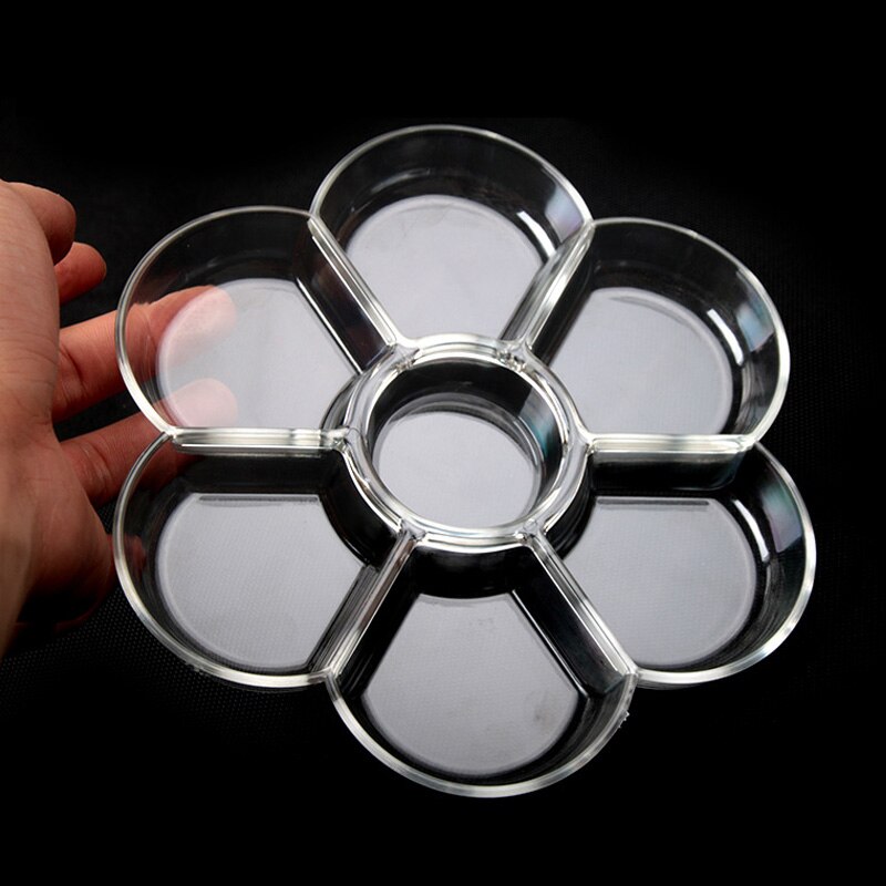 School Office Supplies Watercolor Painting Palette Transparent White 1Pcs Plum Blossom Shape Multi-function Artist Accessories