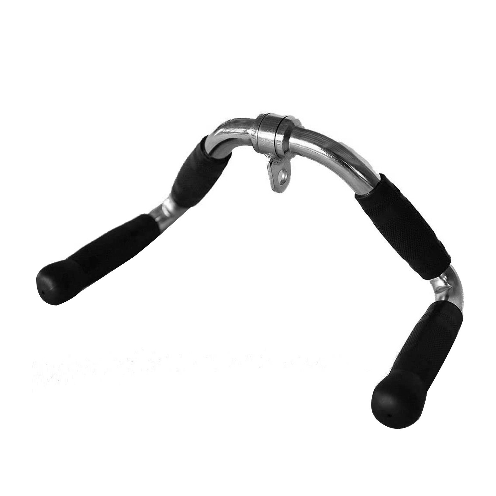 Steel And Rubber Fitness Bar Comfortable V Shaped Exercise Rod V Shaped Straight Rotaing Bar For Triceps Exercise Equipment: Blue