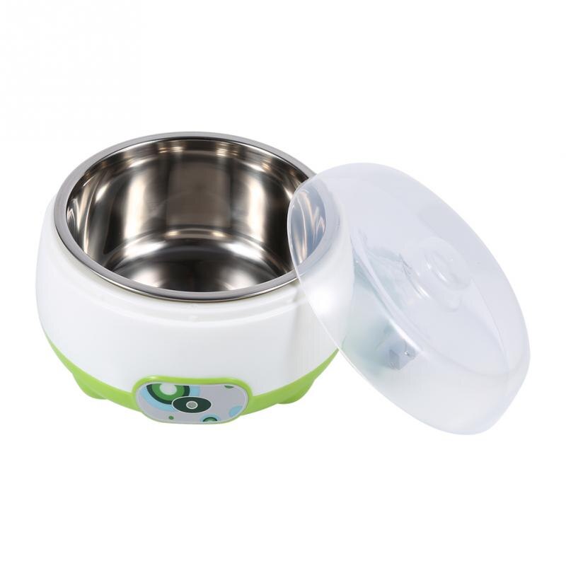 1L Electric Yogurt Maker Multifunction Automatic Plastic Cover Stainless Steel Liner Yogurt Maker Mini Automatic Yogurt Machine: Green