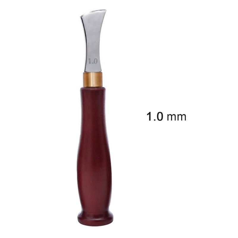 Poinçon de ligne à pression froide et chaude, outils de maroquinerie, secteur des bords d'arc de cuir bords à rainures peu profondes, filetage d'encastrement: 1.0mm