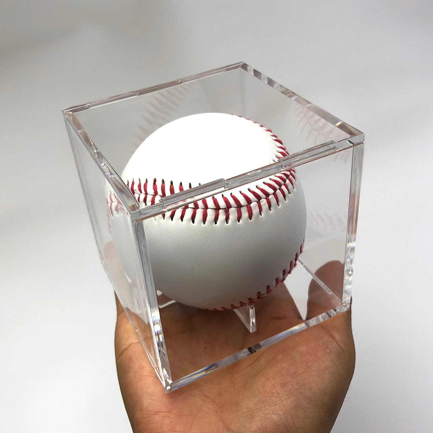 Acrylic 9 Inch Baseball Box Display Golf Tennis Ball Transparent Case for Souvenir Storage Box Holder UV Protection Dustproof