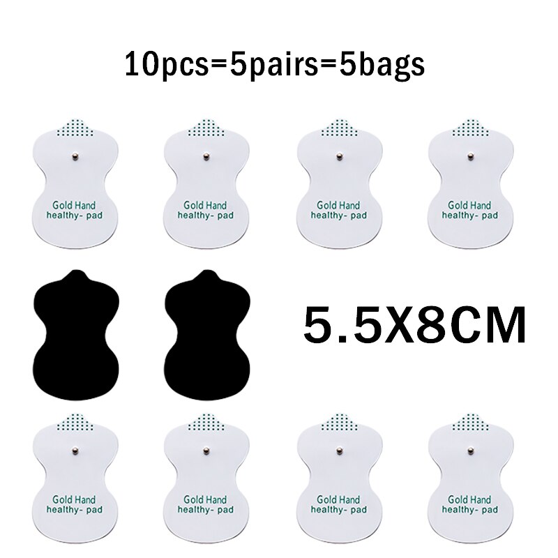 10/20Pcs Self-adhesive Electrode Pads for Tens Machine Acupuncture Digital Therapy Replacement Patches ABS EMS Massager Health: 10pcs 5.5x8cm