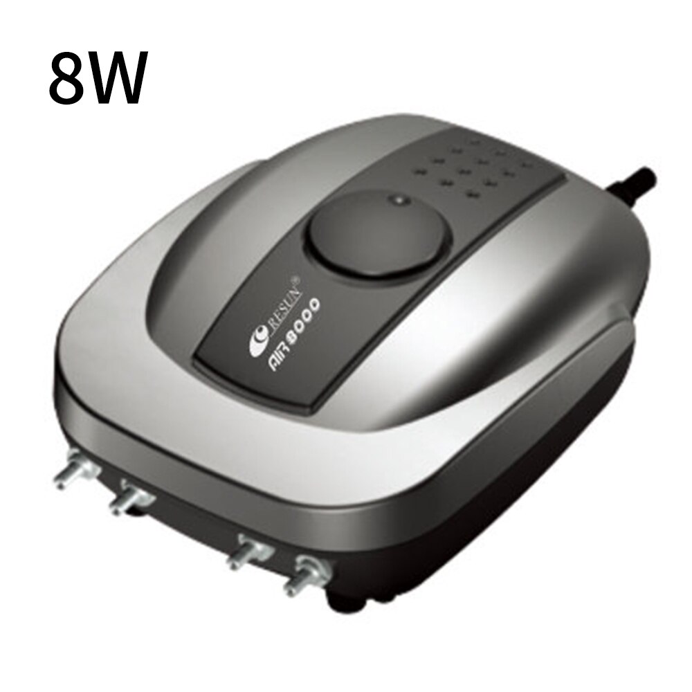 Leistungsstarke Ruhig Aquarium Sauerstoff Luftpumpe Kompressor Aquarium Teich Belüfter Aquarium Air Flow Maker Pumpe Aquarium Zubehör 220V: 8W / US Plug