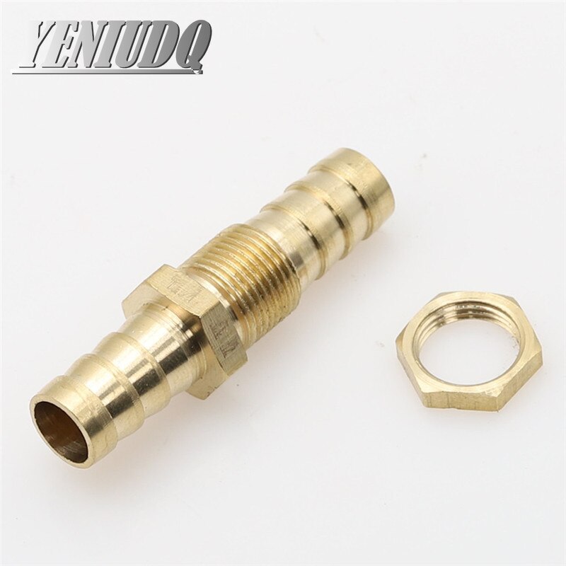 Pipe 6 8 10 12 14 16mm Hose Barb Bulkhead Brass Barbed Tube Pipe Fitting Coupler Connector Adapter For Fuel Gas Water Copper