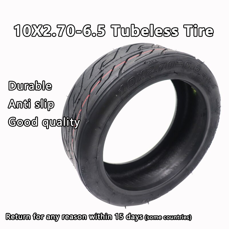 Huerous Schlauchloser Reifen 10x2.70-6.5 - Vakuumreifen Für Roller Und Scooter