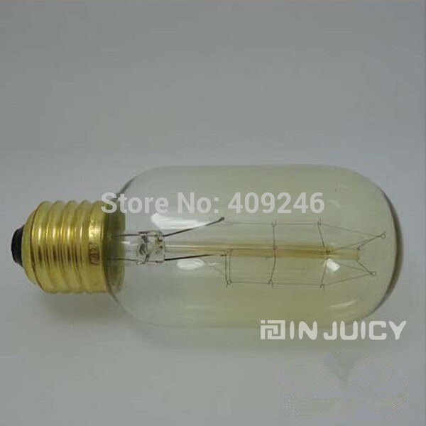 T45 fyrværkeri cirkel marconi røget pære lampe vintage edison reproduktion 40 watt klart glas  e27 ac220v