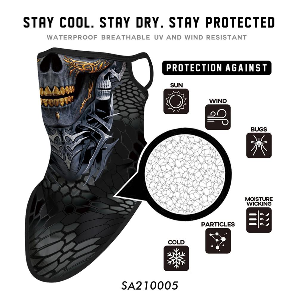 Motorrad Schädel Geist Balaclava Motorrad Gesicht Maske Abdeckung Hals Schal Moto Motorrad Bandana Kopf Schutz Stirnband Männer Frauen