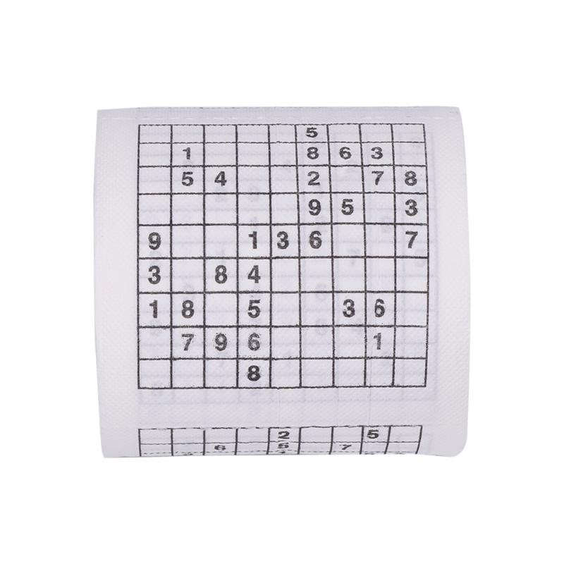 Durevole Sudoku Su Stampato Del Tessuto di Carta Igienica Rotolo di Carta Buona Gioco Di puzzle Della Novità del Regalo 2 strati