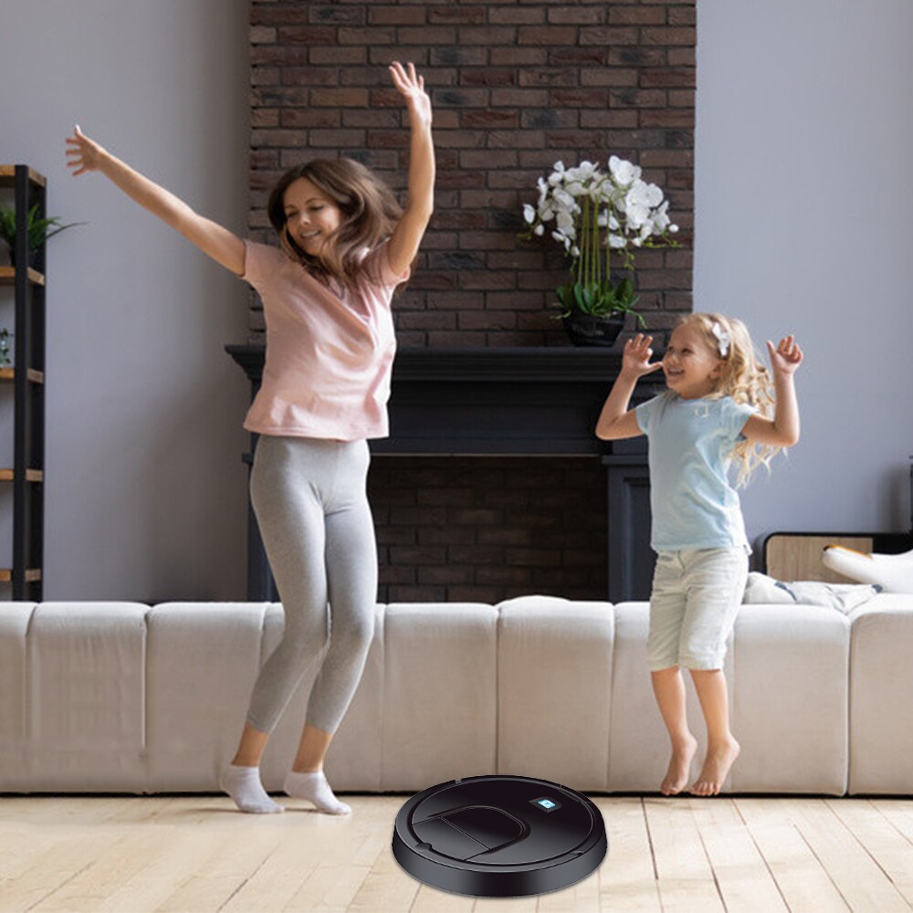 2 in 1 Multifunctional Auto Smart Robot Floor Cleaner Sweeping Vacuum Cleaner Strong Suction 120 Minutes Automatically Charges