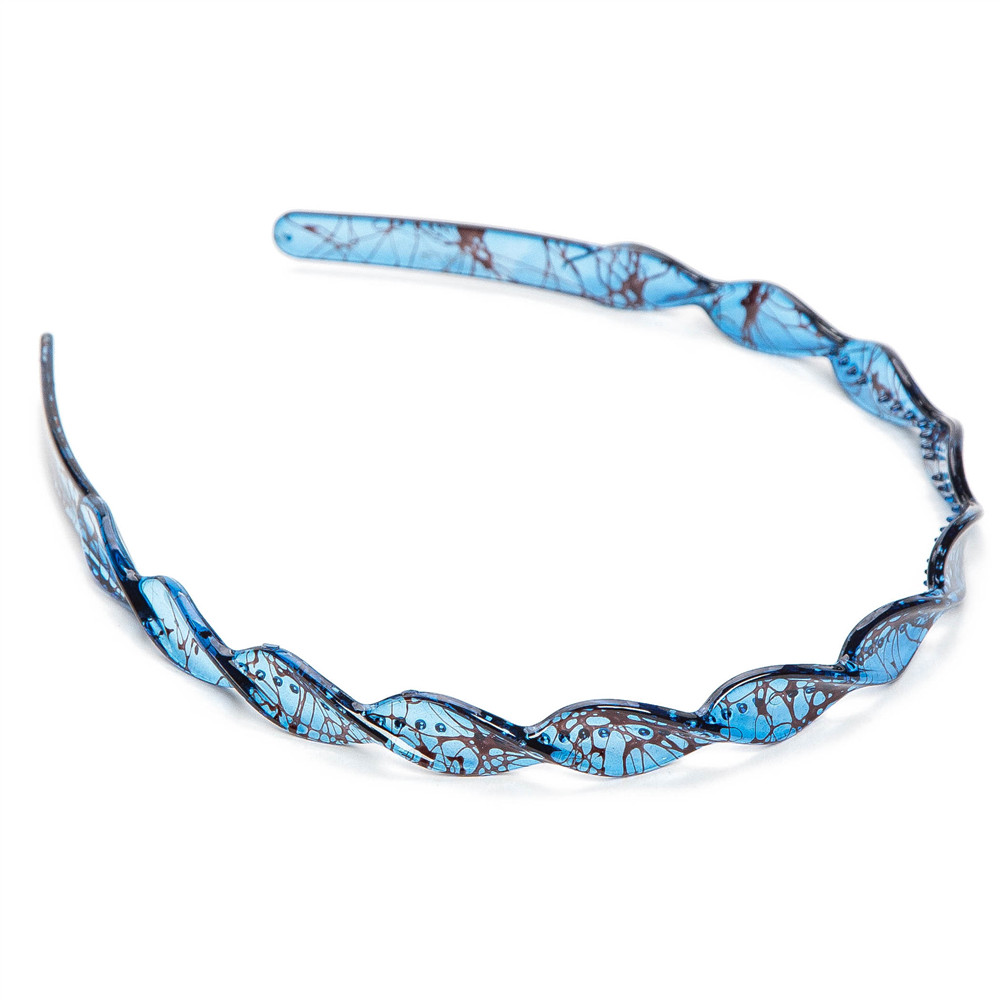 Elastic Waterproof Hairbands Toothed Hair Hoop for Adults Big Washing Face Wide Shatterproof Plastic Headband: light green