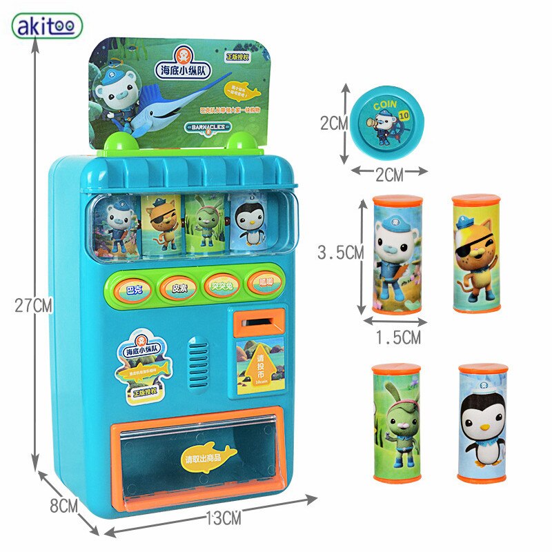 Akitoo automatisk drikkeautomat barneleg husautomat legetøjslyd interaktiv drengepige   #3205
