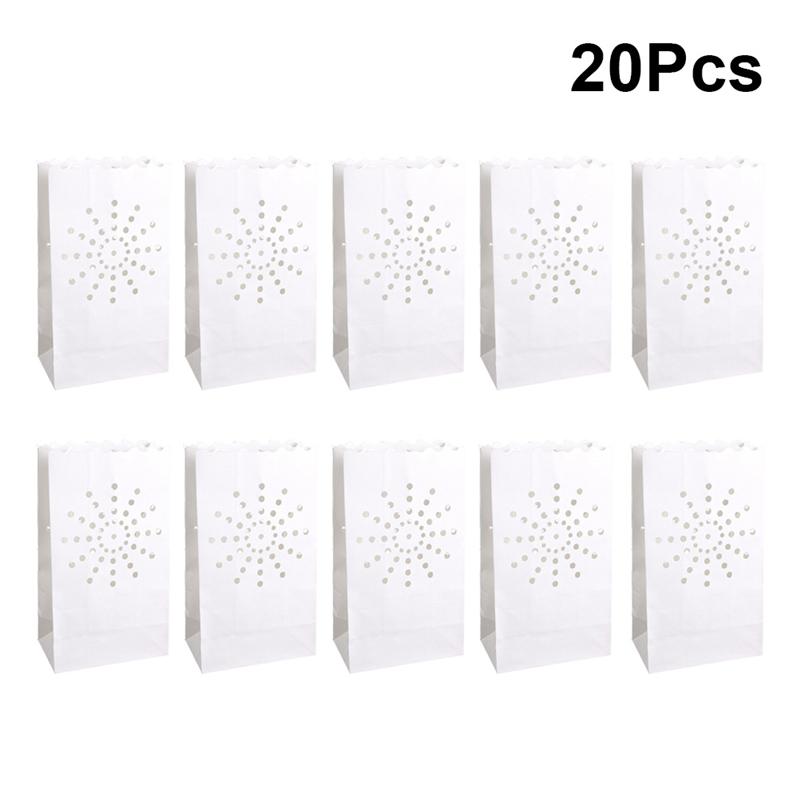 20 stuks papieren kaarsenzakken, zelfgemaakte papieren lantaarns, romantische decoratieve kaarsenhouder voor bruiloften en valentijnsdag.: Zon
