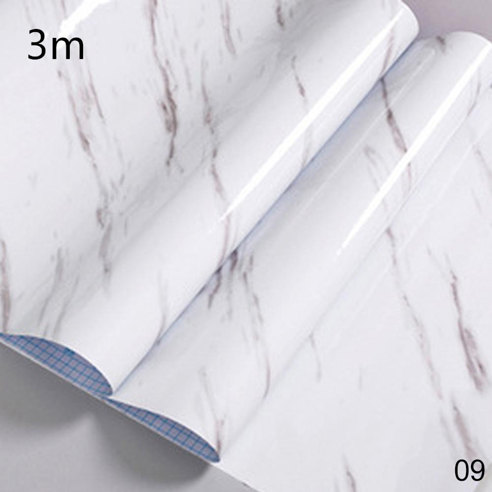 3m og 5m/ ruller selvklæbende marmor vinyl anti lampe sort tapet møbler dekorative vandtætte køkken backsplash klistermærker: 09 3m