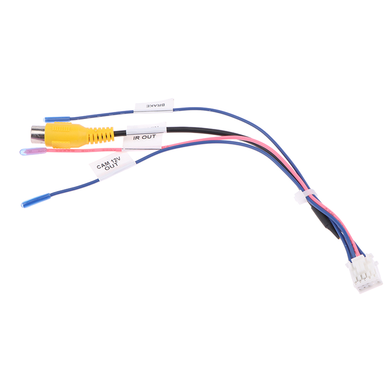 Conector de Cable de Monitor de Radio DVD para coche, adaptador de cámara de visión trasera de respaldo de 10 pines, RCA, 1 unidad: Blanco
