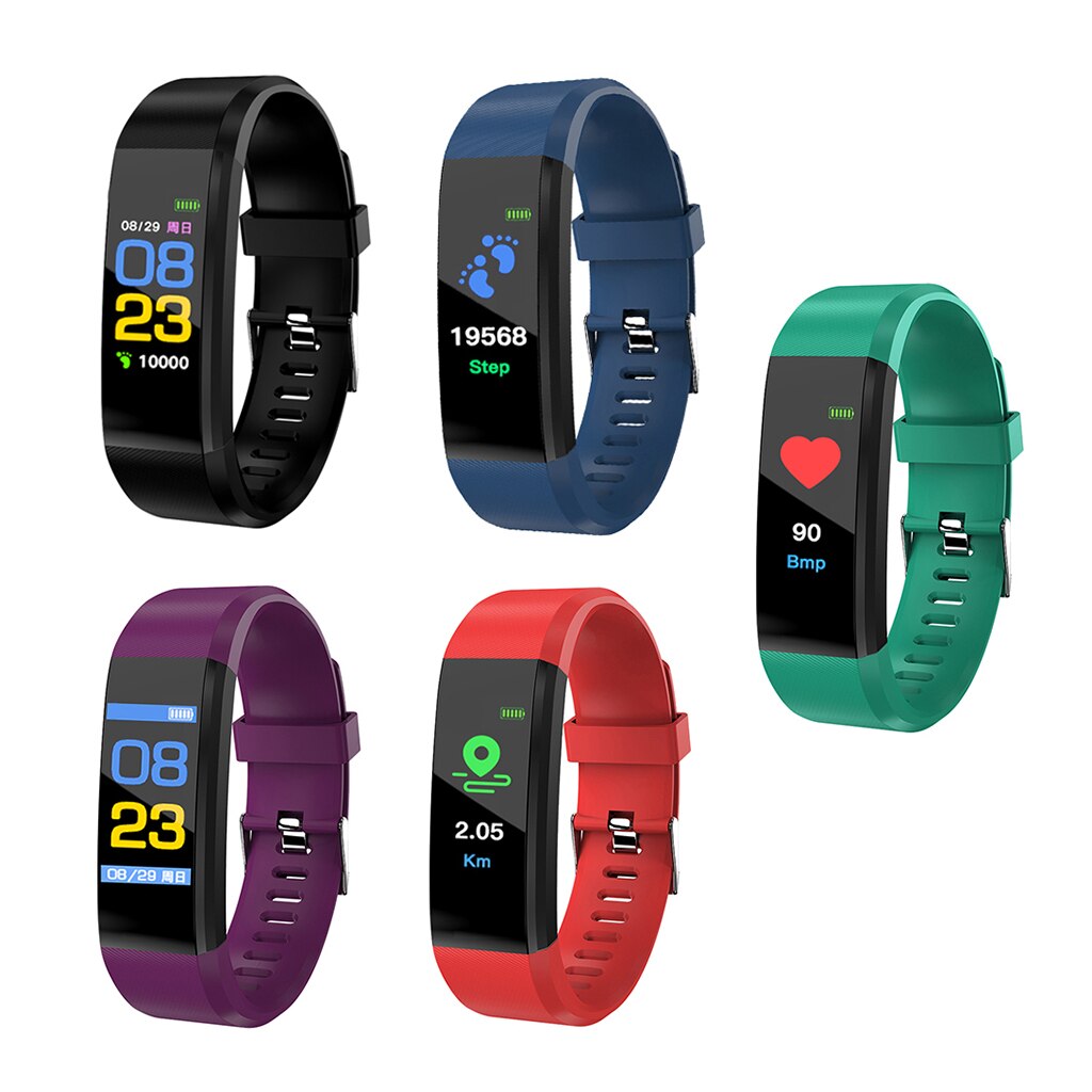 Smart Bracelet Fitness Watch Band Smart Blood Pressure Bracelet Tracker Heart Rate PK MiBand Smartband message push