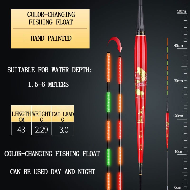 Nouveaux flotteurs de pêche à la carpe, capteur intelligent, décoloration, Nano électronique, haute sensibilité, morsure, rappel d&#39;hameçon, matériel d&#39;extérieur: B12-3