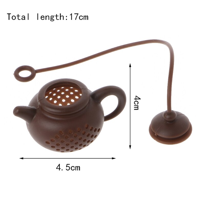 1Pc Silicone Leaf Tea Bag Pot Infuser Ball Shape Filter Safely Cleaning