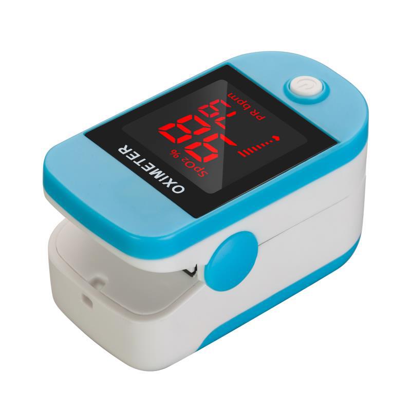In Stock Portable Heart Rate Monitor Fingertip Pulse Oximeter Blood Oxygen Monitor Blood Pressure Oximetry Without Battery: White and Blue