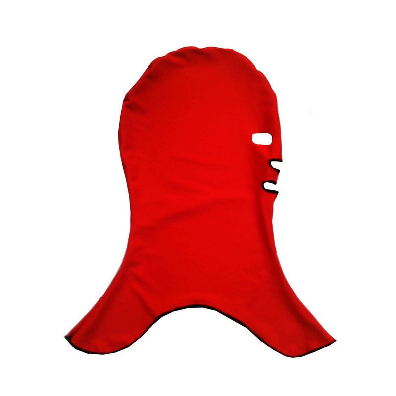 Swimming Head Cover Sunscreen Mask Anti-ultraviolet Swimming Cap Snorkeling Diving Face Gini: Red