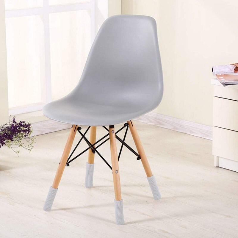 In 20204 stk stol ben sokker strikket elastisk møbler ben sokker stol ben gulv beskyttere stol fødder dækker