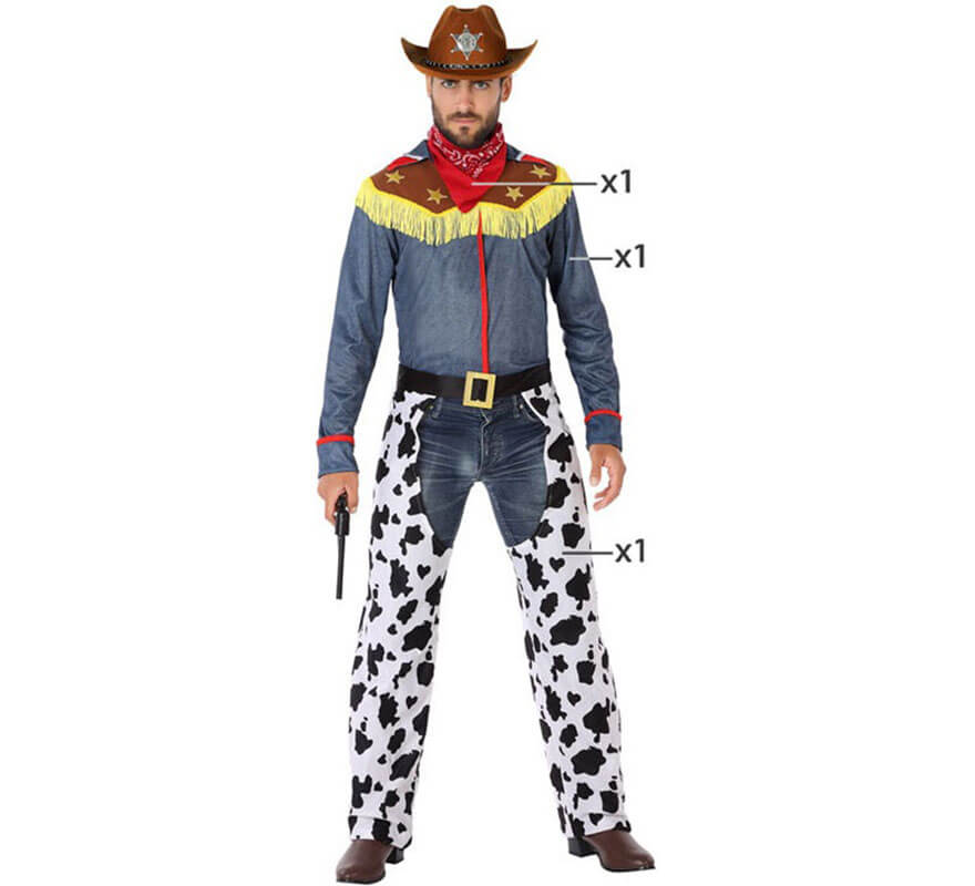 Disfraz de Vaquero con Zahones para hombre