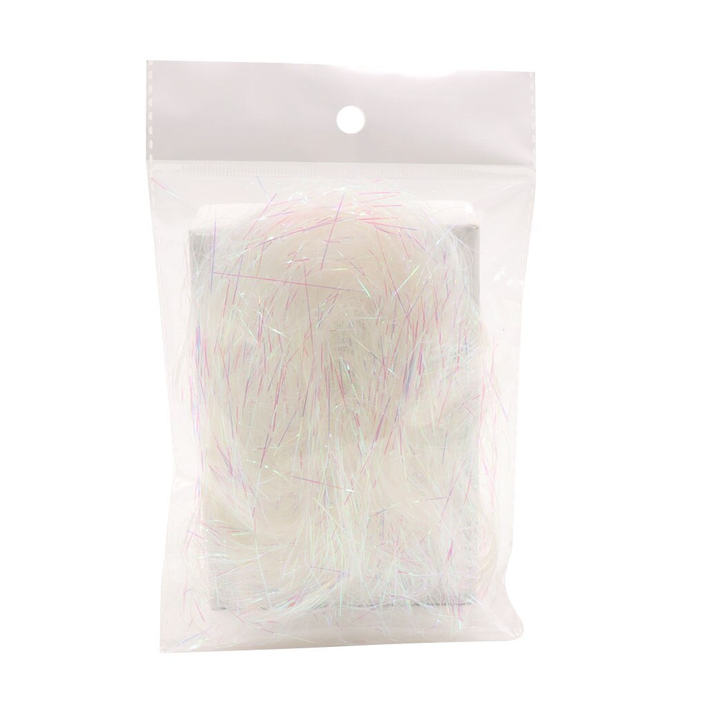 8g/Bag Metallic Iridescent Foil Tinsel Angel Hair Shreds Wrap Box Easter Basket Filler Wedding Party Wrap DIY Supplies: white