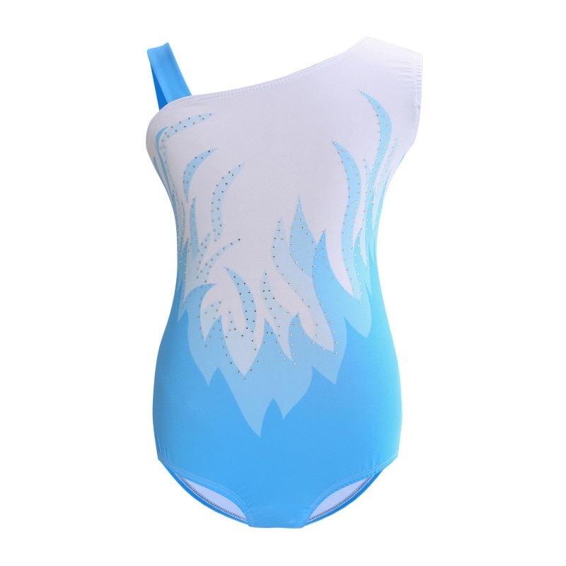 Vêtements de gymnastique pour filles, costume siamois, costume de corps, pour le Ballet et la danse, compétences de base de gymnastique: blue / 6