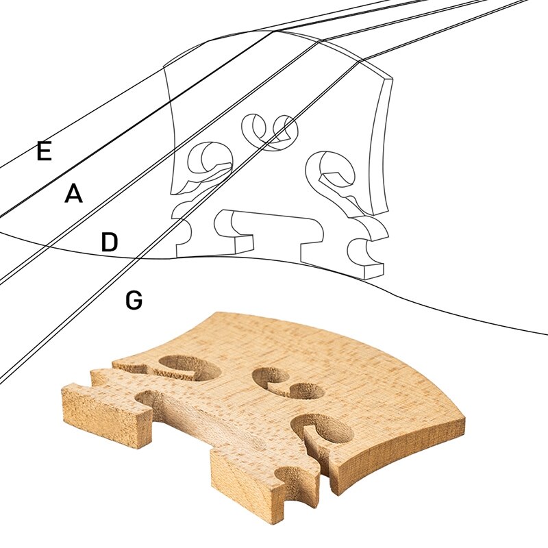 1Pc Aa Grade Maple Triditional 4/4 Viool Bridge Klassieke Barokke Viool Brug Maken & Repareren Viool Altviool Bridge Clamp tool