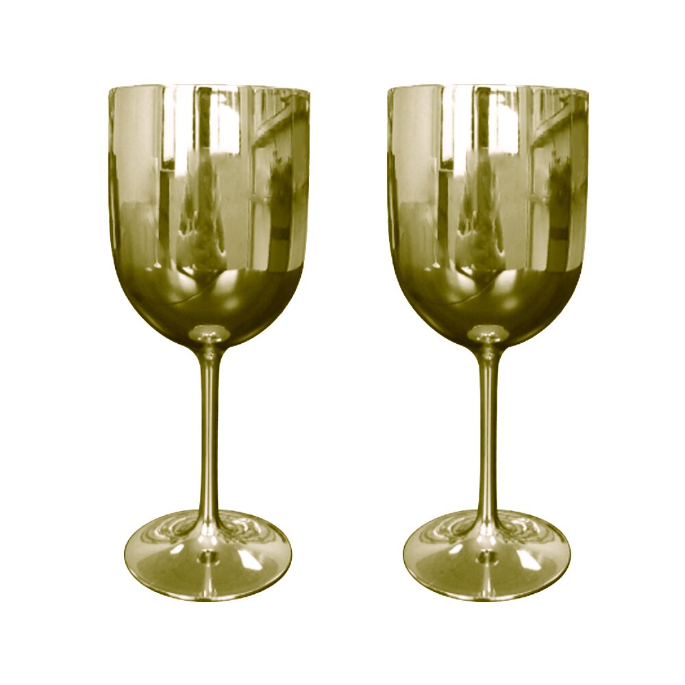 Copas de champán para cóctel, Copas de copa vaso de plástico para champán, 2 uds.: gold