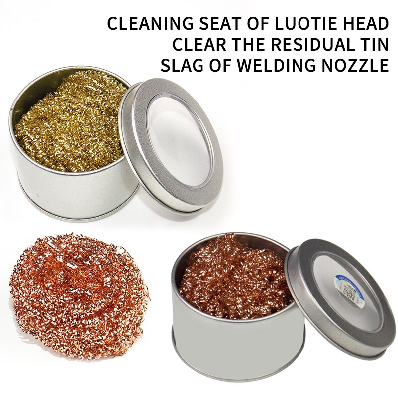 Welding Solder Iron Tip Cleaner Steel Wire Sponge Balls Solder Brass Tip Cleaner Steel Wire Sponge for Cleaning Solder Iron Tips