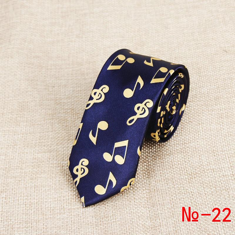 Corbata delgada de clásica para hombre, notas musicales coloridas, guitarra de Piano impresa, corbata de poliéster de 5cm de ancho, accesorio de para