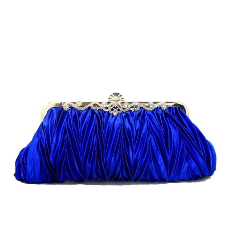 Mode Vrouwen Kleine Dag Clutch Eenvoudige Crystal Lady Party Banket Bruids Avondtassen Dating Handtassen en Portemonnee: blue