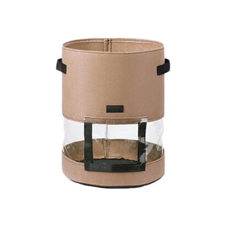 Garden Tools Potato Plant Grow Bags With Window Potato Pot greenhouse Vegetable Growing Bag Moisturizing jardin: Brown Bags / 7 Gallon