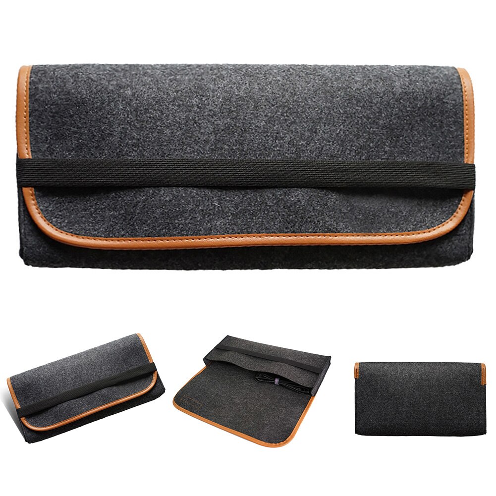 Mechanical Keyboard Storage Bag Elastic Band Felt Fabric Pouch Practical Large Capacity Keyboard Organizer PC Accessories