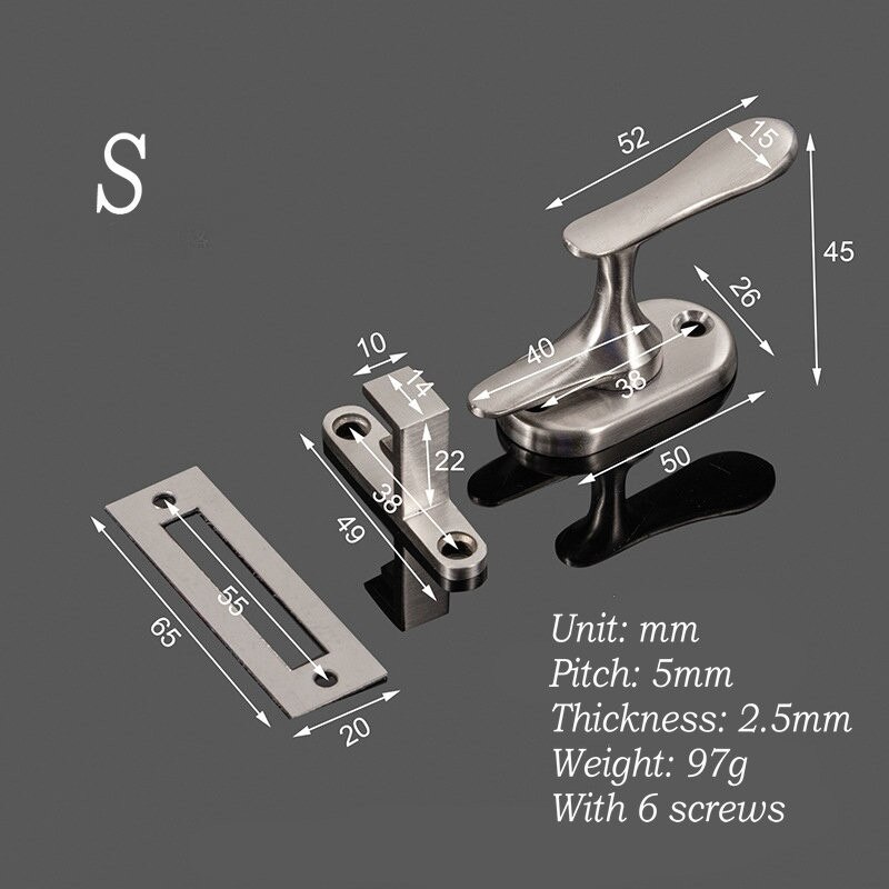 Door Latch Stainless Steel Door Bolt Window Gate Latch Door Bolt Latch Lock Sliding Door Lock Pull Ring: type1