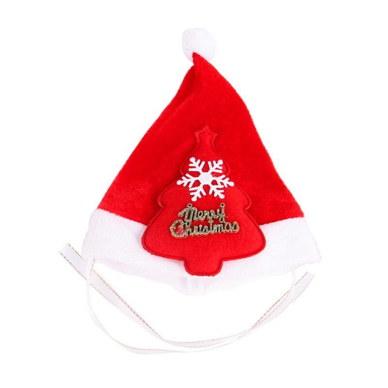 Huisdier Christmas Santa Hoed Hond Kat Verstelbare Grappig Cosplay Caps Nieuwjaar Decoratieve Cap Kostuum 2 2 2 2 1