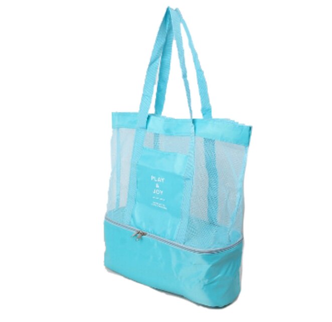 Strand isolatie zak dubbele isolatie pack outdoor picknick tas mesh ijs zak