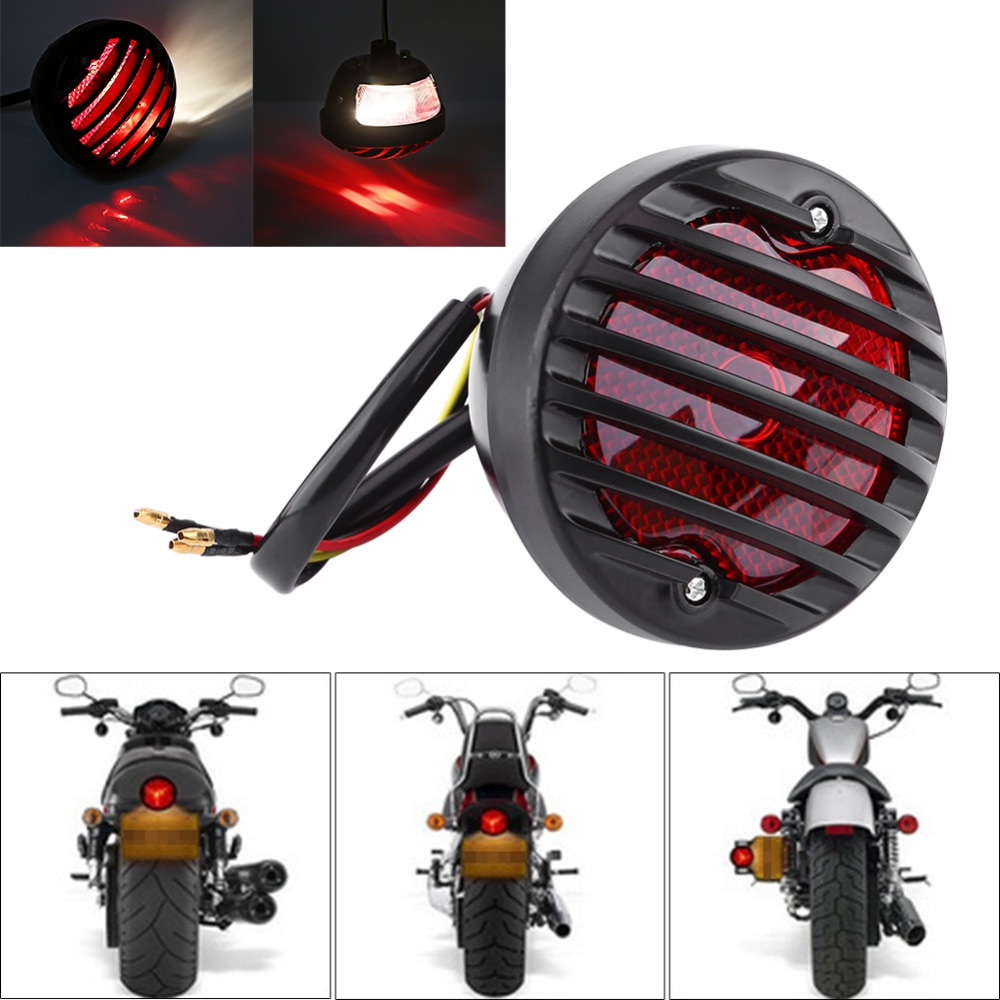 Round Motorcycle Tail Brake Light For Harley Bobber Chopper Scooters ATV 12V 20W Motorcycle Accessories