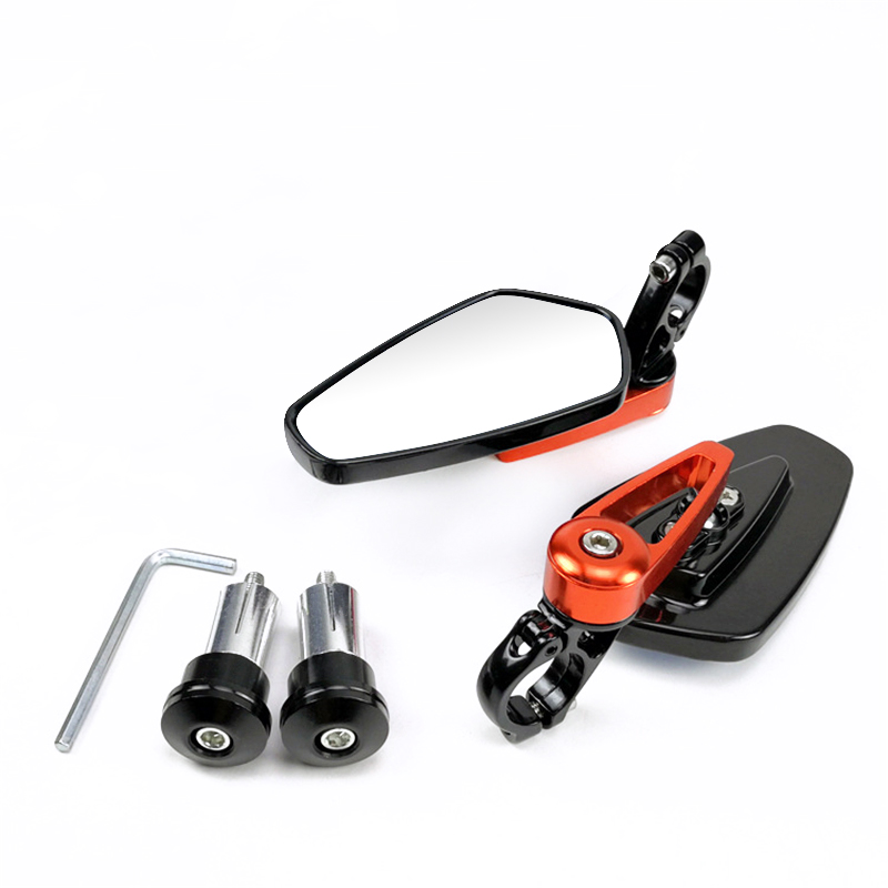 EAFC 1 paio 7/8 "22mm specchietti retrovisori moto universale Scooter Bar End manubrio specchio specchietto retrovisore accessori: Rosso