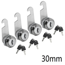 4pcs 16/20/25/30mm Cam Lock Door Barrel Drawer Cabinet Mail Box Locker Cupboard For Desk Drawers Glass Doors