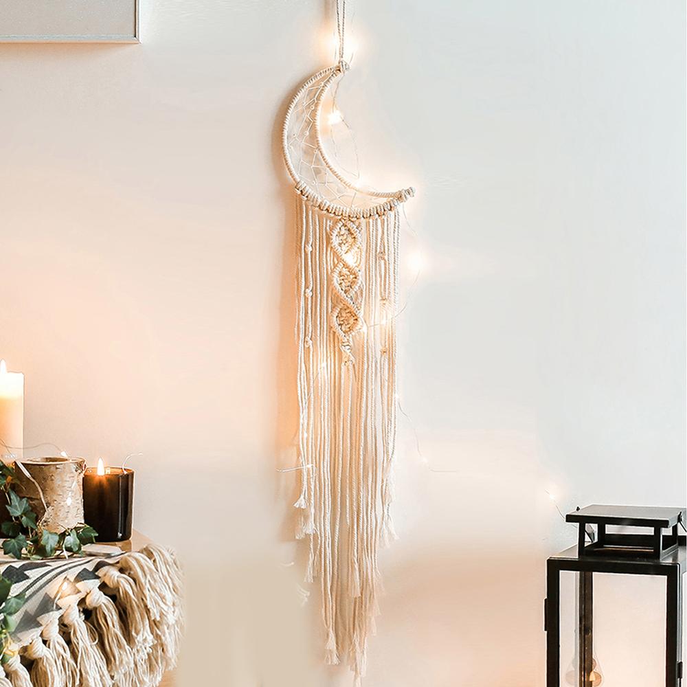 Attrape rêves en macramé, décoration nordique pour chambre, style Boho, décoration murale pour chambre d'enfant