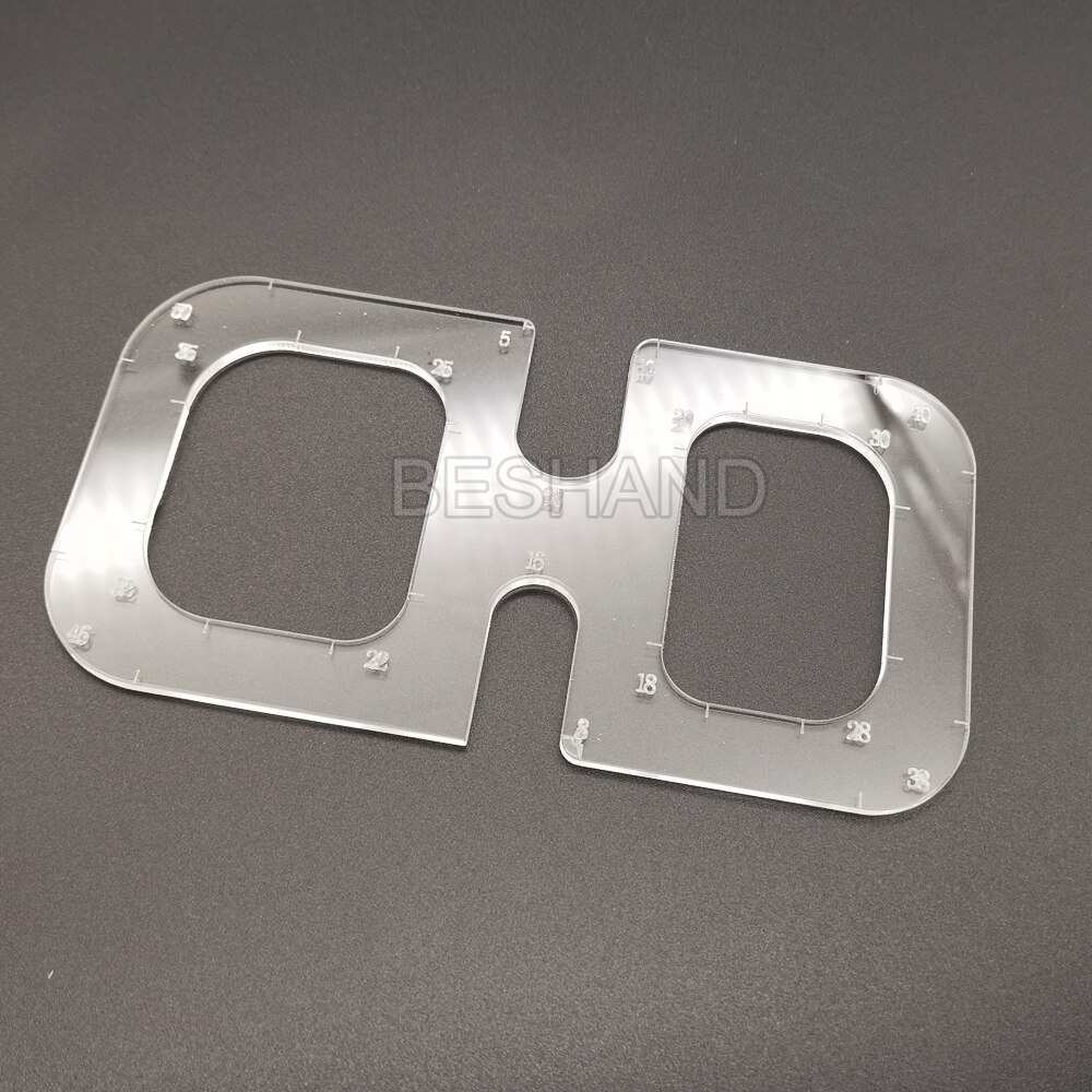 Leather DIY Tool Acrylic Round Corner Pattern Cutting Template Rule for Leather Craft Tools Cutter Auxiliary tool 5-50mm